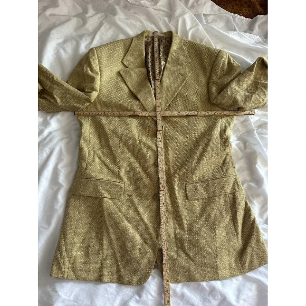 Vintage 90s Carroll & Co Beverly Hills Silk Wool Blazer 41L Made USA Old Money